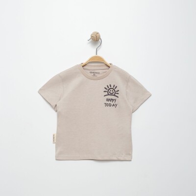 Wholesale Boys T-shirt 6-9Y Divonette 1023-6837-3 Бежевый 