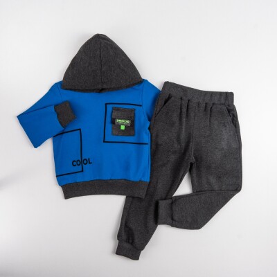 Wholesale Boys Tracksuit Set 1-4Y Pankido 2037-9614 Светло-серовато- синий