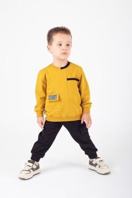 Wholesale Boys Tracksuit Set 1-5Y Pafim 2041-K24-9015 Горчичный