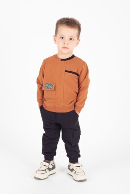 Wholesale Boys Tracksuit Set 1-5Y Pafim 2041-K24-9015 Черепичный цвет