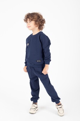 Wholesale Boy's Tracksuit Set 1-5Y Pafim 2041-K24-9016 Темно-синий