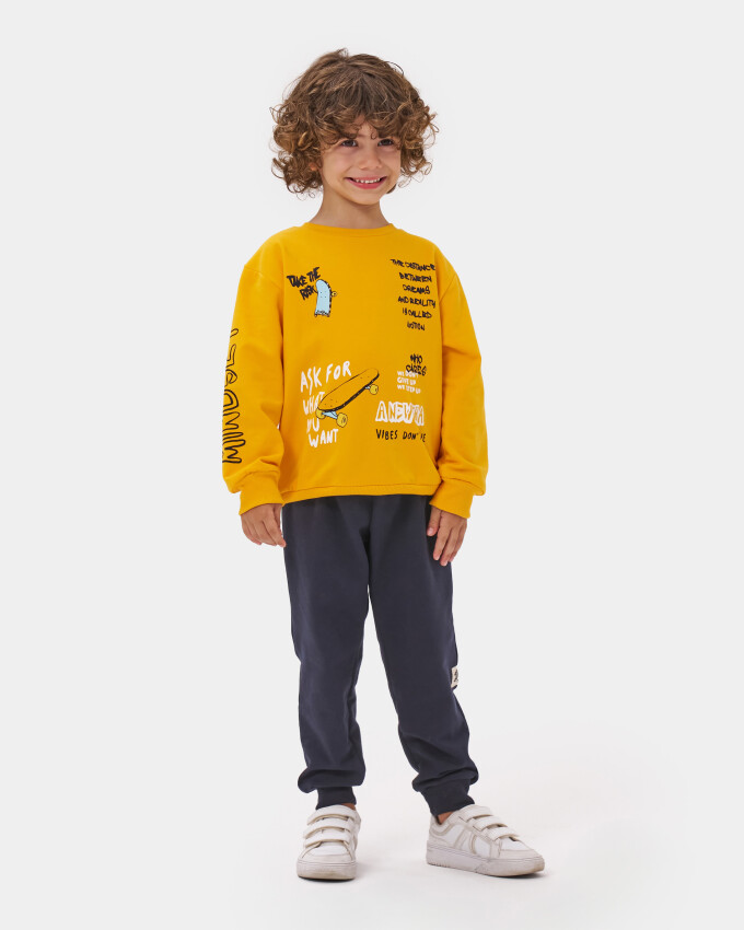 Wholesale Boys Tracksuit Set 4-7Y Miniloox 1054-24403 - 1