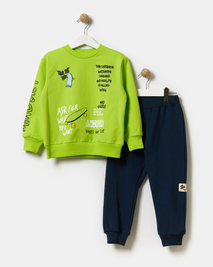 Wholesale Boys Tracksuit Set 4-7Y Miniloox 1054-24403 - 3