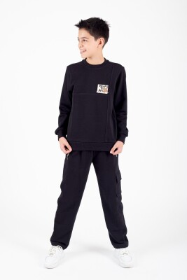 Wholesale Boys Tracksuit Set 9-13Y Pafim 2041-K24-9006 Чёрный 