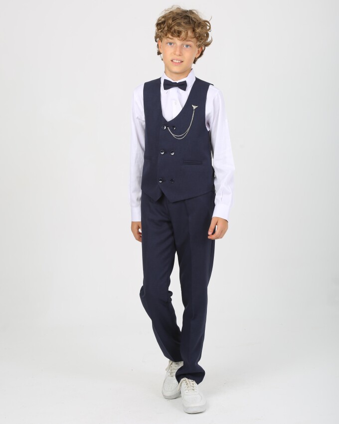 Wholesale Boy's Vest Suit 1-4Y Flori 1067-23921-1 - 2