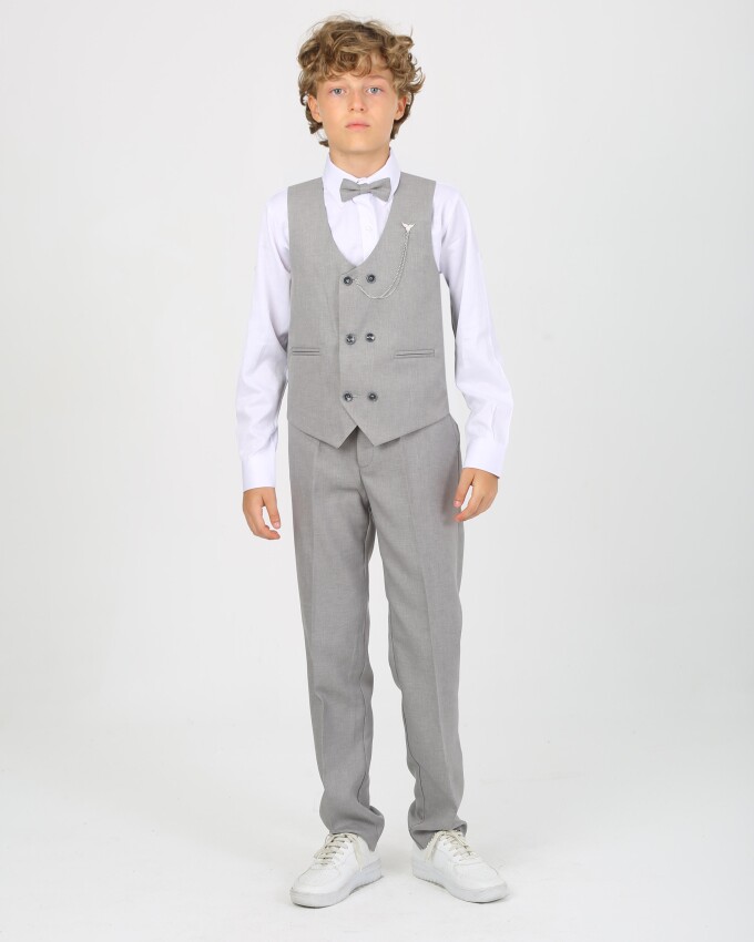 Wholesale Boy's Vest Suit 1-4Y Flori 1067-23921-1 - 4