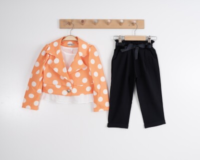 Wholesale Girl 3 Pieces Jacket Set Suit 3-7Y Moda Mira 1080-7132 - 5