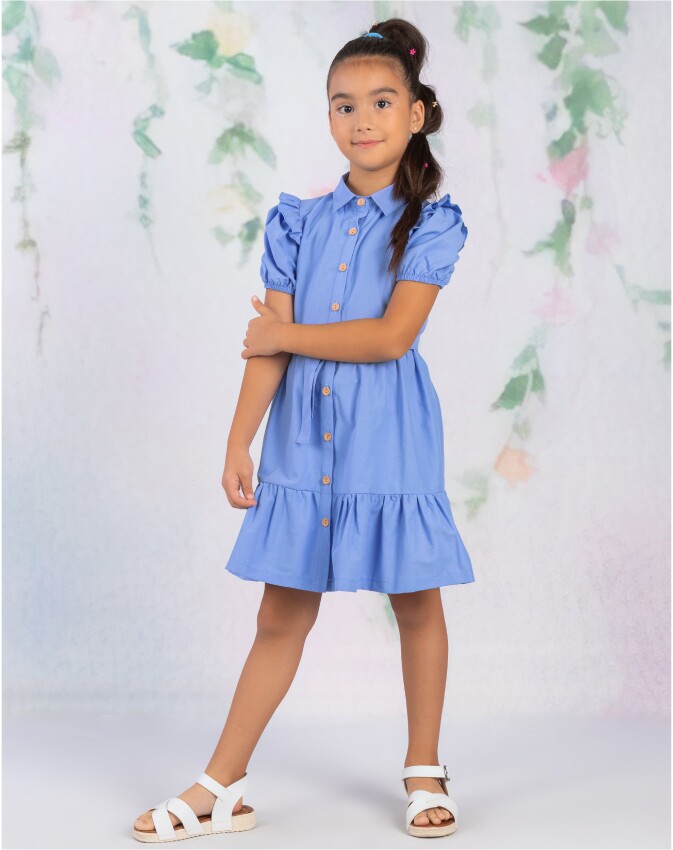 Wholesale Girl Apple Patterned Dress 6-9Y Wizzy 2038-3477 - 1