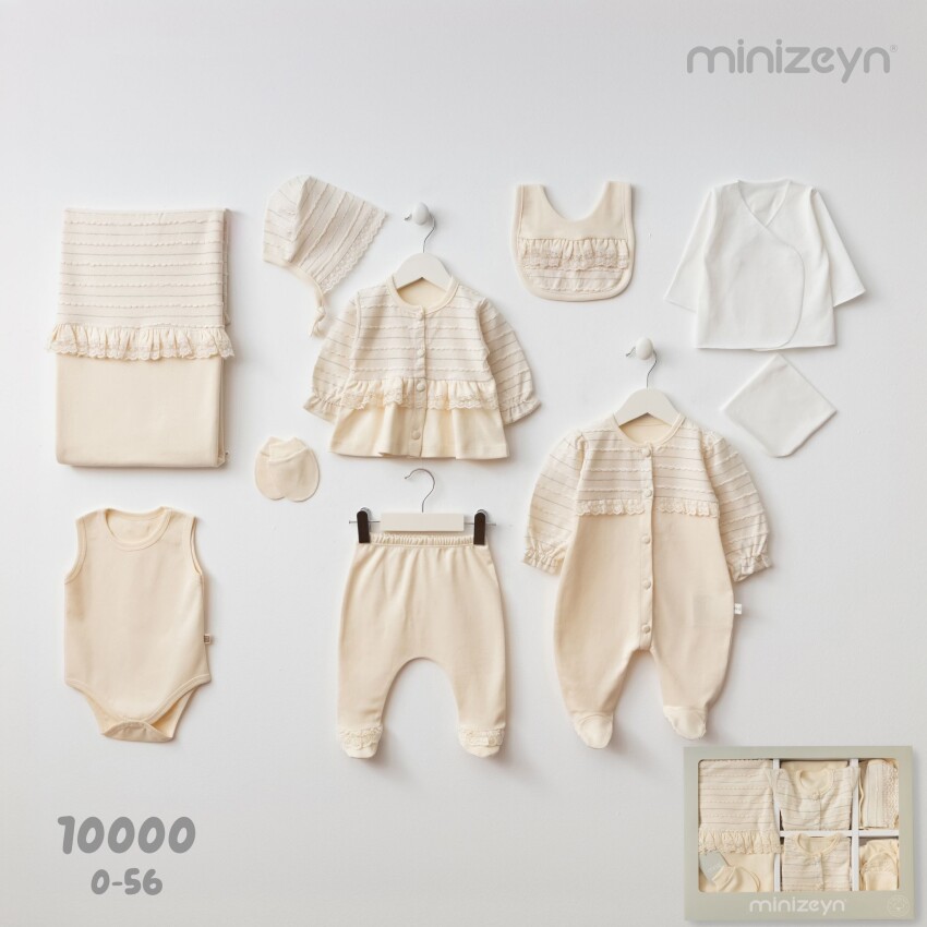 Wholesale Girl Baby 10-Piece Newborn Set in a Box 0-3M Minizeyn 2014-10000 - 1