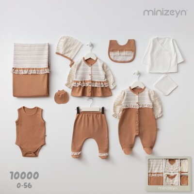 Wholesale Girl Baby 10-Piece Newborn Set in a Box 0-3M Minizeyn 2014-10000 - Minizeyn