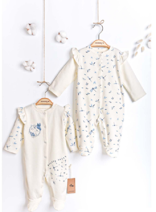 Wholesale Girl Baby 2-Piece Romper Set 3-6M Ciccimbaby 1043-4931 - 1