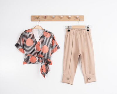 Wholesale Girl Point Blouse Set Suit 8-12Y Moda Mira 1080-7091 - 6