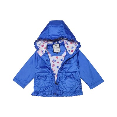 Wholesale Girl Raincoat 1-5Y Verscon 2031-5570 Светло-серовато- синий