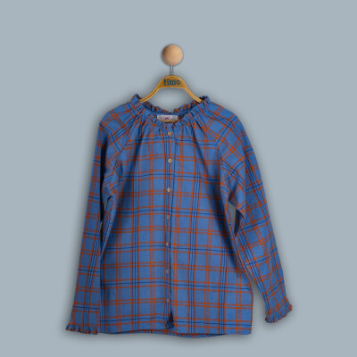 Wholesale Girl Shirt 10-13Y Timo 1018-TK4DÜ012242364 Синий