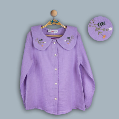 Wholesale Girl Shirt 2-5Y Timo 1018-TK4DÜ202242302 Лиловый 