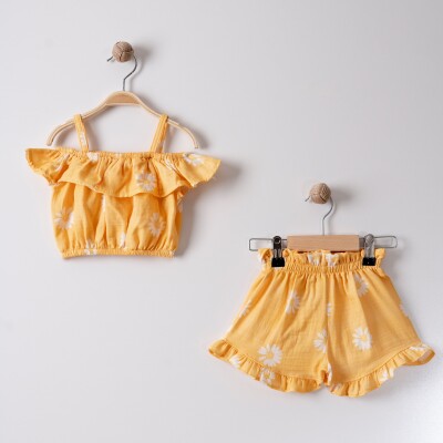 Wholesale Girl Skirt Set Suit 2-5Y Tofigo 2013-7318 Жёлтый 