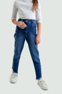Wholesale Girl Trousers 4-9Y Cemix 2033-2145-2 Синий