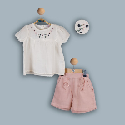 Wholesale Girls 2-Piece Blouse and Shorts Set 2-5Y Timo 1018-TK4DT202240752 - 3