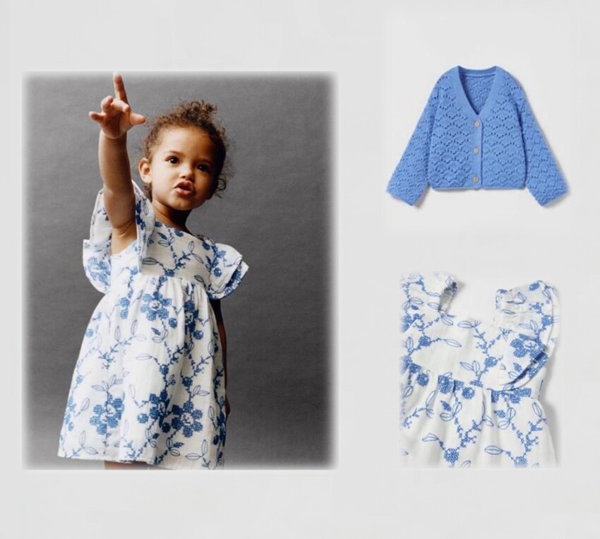 Wholesale Girls 2-Piece Cardigan and Dress Set 2-8Y KidsRoom 1031-6074 - 1