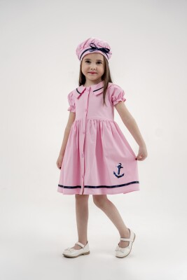 Wholesale Girls 2-Piece Dress set with Hat 2-5Y Eray Kids 1044-13272 Розовый 