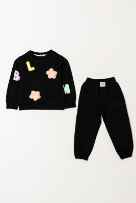 Wholesale Girls 2-Piece Embroidered Tracksuit Set 2-5Y Tuffy 1099-01059 - 1