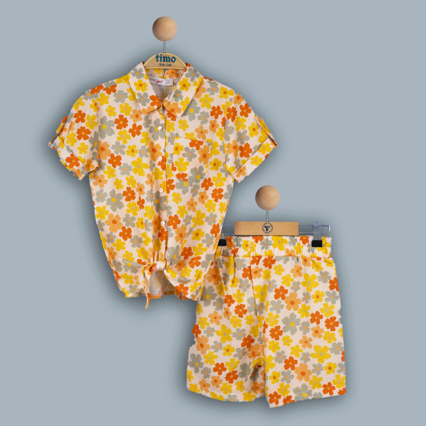 Wholesale Girls 2-Piece Shirt and Shorts Set 2-5Y Timo 1018-TK4DT042243002 - 1