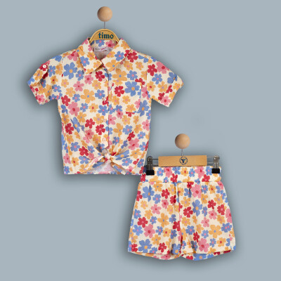 Wholesale Girls 2-Piece Shirt and Shorts Set 2-5Y Timo 1018-TK4DT042243002 - Timo