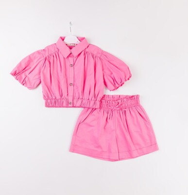 Wholesale Girls 2-Piece Shirt and Shorts Set 7-10Y Büşra Bebe 1016-24130 - Büşra Bebe (1)