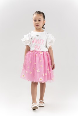 Wholesale Girls 2-Piece Skirt and T-shirt Set 3-6Y Eray Kids 1044-13249 Розовый 