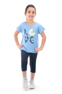 Wholesale Girls 2-Piece T-shirt and Leggings set 8-14Y Elnino 1025-22255 - Elnino