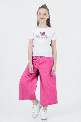 Wholesale Girls 2-Piece T-Shirt and Pants Set 7-11Y Boys&Girls 1081-0325 Пурпурный 