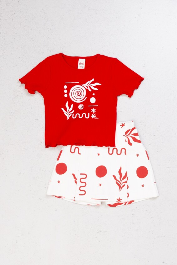 Wholesale Girls' 2-Piece T-Shirt and Shorts Set 4-9Y DMB Boys&Girls 1081-0413 - 1