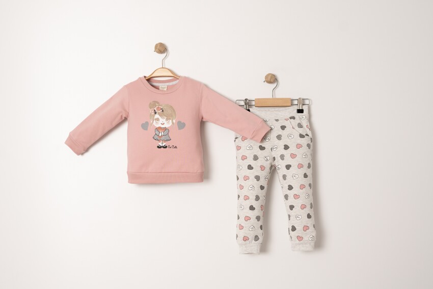 Wholesale Girls 2-Piece Tracksuit Set 1-4Y Sani 1068-20035 - 3