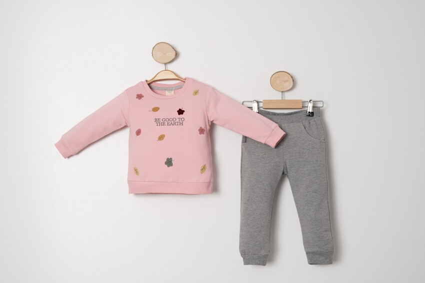 Wholesale girls 2-Piece Tracksuit Set 1-4Y Sani 1068-20046 - 1