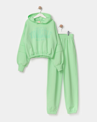 Wholesale Girl's 2-Piece Tracksuit Set 9-12 Y Miniloox 1054-24613 Lime Green