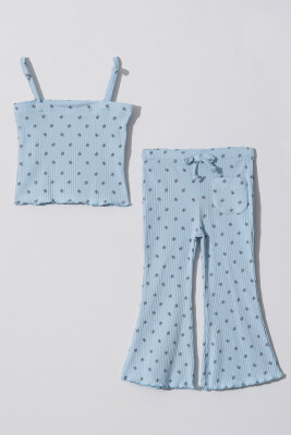 Wholesale Girls 2-Pieces Blouse and Pants Set 2-5Y Tuffy 1099-1278 Светло-голубой 