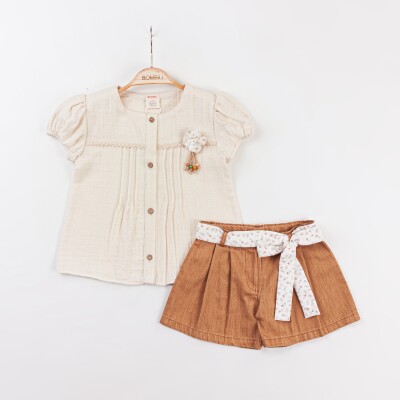 Wholesale Girls 2-Pieces Blouse and Skirt Set 2-5Y Bombili 1004-6635 - Bombili