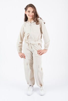 Wholesale Girls 2-Pieces Jacket and Pants Set 6-9Y Pafim 2041-Y24-4002 Кремовый цвет 
