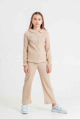 Wholesale Girls 2-Pieces Shirt and Pants Set 7-10Y Eray Kids 1044-13347 Бежевый 