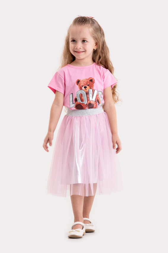 Wholesale Girls 2-Pieces T-shirt and Skirt Set 2-5Y Tuffy 1099-1026 - 3