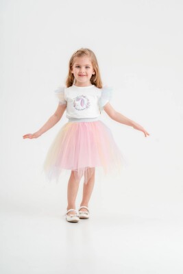 Wholesale Girls 2-Pieces T-shirt and Skirt Set 3-6Y Eray Kids 1044-13317 - 1
