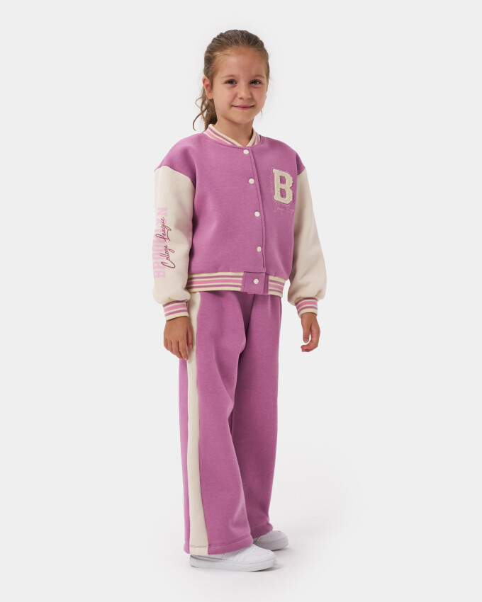 Wholesale Girl's 2pcs Jacket and Trousers Set 5-8Y Miniloox 1054-24428 - 5