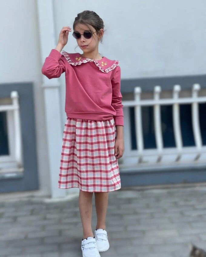 Wholesale Girl's 2pcs Skirt and Blouse Set 2-10Y KidsRoom 1031-8016-1 - 5