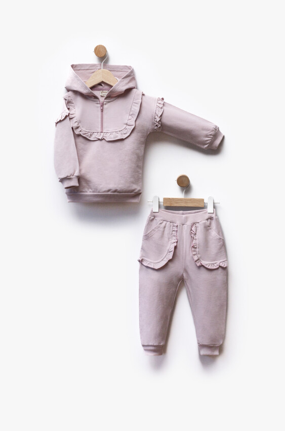 Wholesale Girl's 2pcs Sweat and Trousers Set 1-5Y Flexi Baby 2063-217538 - 2