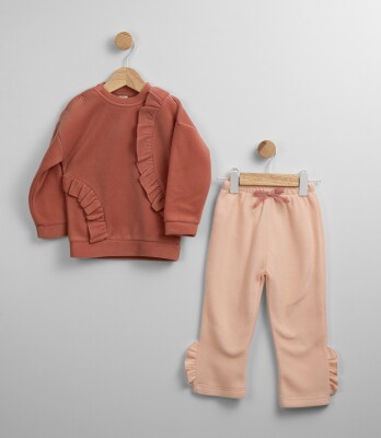 Wholesale Girl's 2pcs Tracksuit Set 2-5Y Flexi Baby 2063-248070 Лососевый цвет