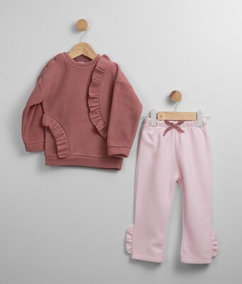 Wholesale Girl's 2pcs Tracksuit Set 2-5Y Flexi Baby 2063-248070 Пыльная роза