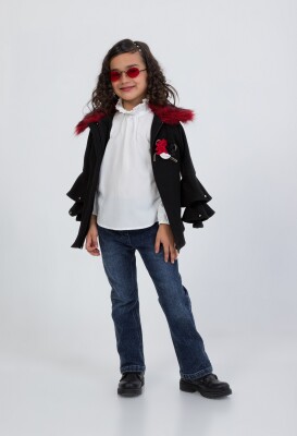 Wholesale Girl's 3-Piece Cashmere Jacket Jeans Pants Shirt Set 2-6Y Miss Lore 1055-5710 - 1