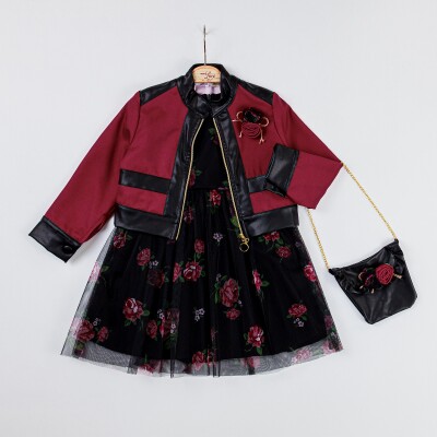 Wholesale Girls 3-Piece Jacket, Dress and Bag Set 2-6Y Miss Lore 5317 Miss Lore 1055-5317 - Miss Lore