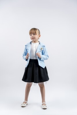 Wholesale Girls 3-Piece Jacket Set with Shirt and Skirt 3-6M Eray Kids 1044-13237 - 2