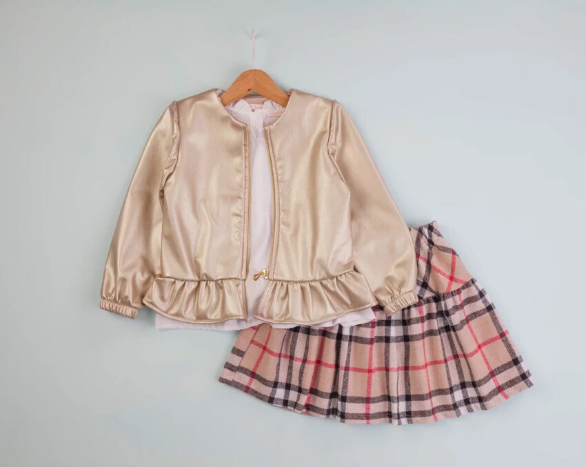 Wholesale Girls' 3-Piece Jacket, Skirt, and Bodysuit Set 5-8Y BabyRose 1002-4592 - 1